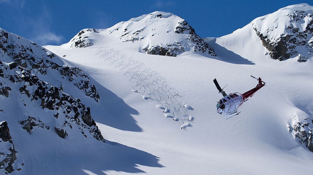 Heli-skiing bij Whistler Blackcomb.